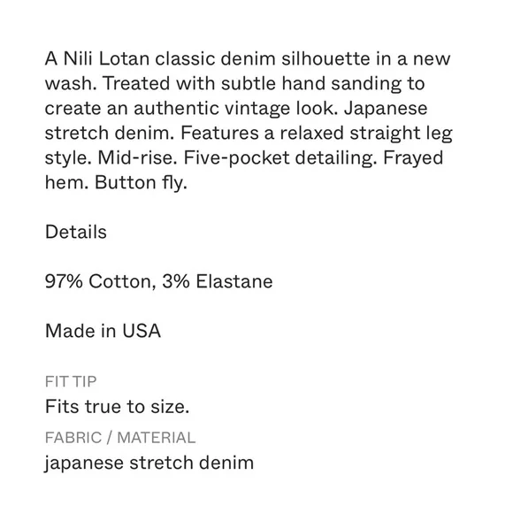 NILI LOTAN sz 27 Boyfriend Jeans in Venice Wash Blue Raw Hem Crop Mid Rise - Picture 5 of 13